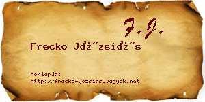 Frecko Józsiás névjegykártya