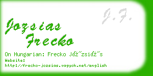 jozsias frecko business card